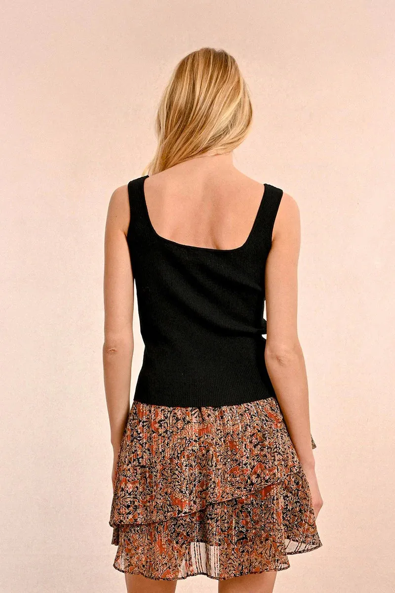 Black Ribbed Tank