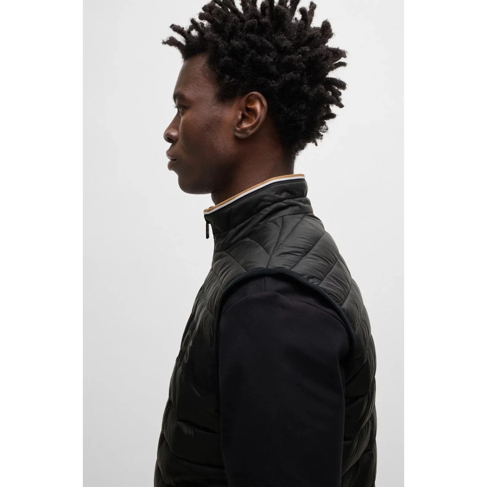 BOSS WATER-REPELLENT GILET WITH 3D-LOGO TAPE