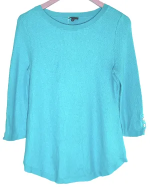 Cool Summer Pacific Blue Waffle-knit Sweater