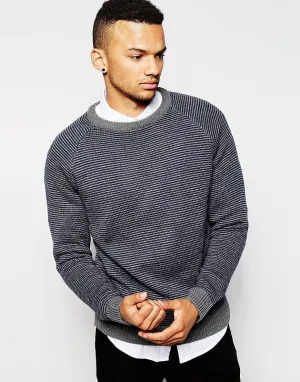 D-Struct Pilton Twisted Yarn Ribbed Sweater