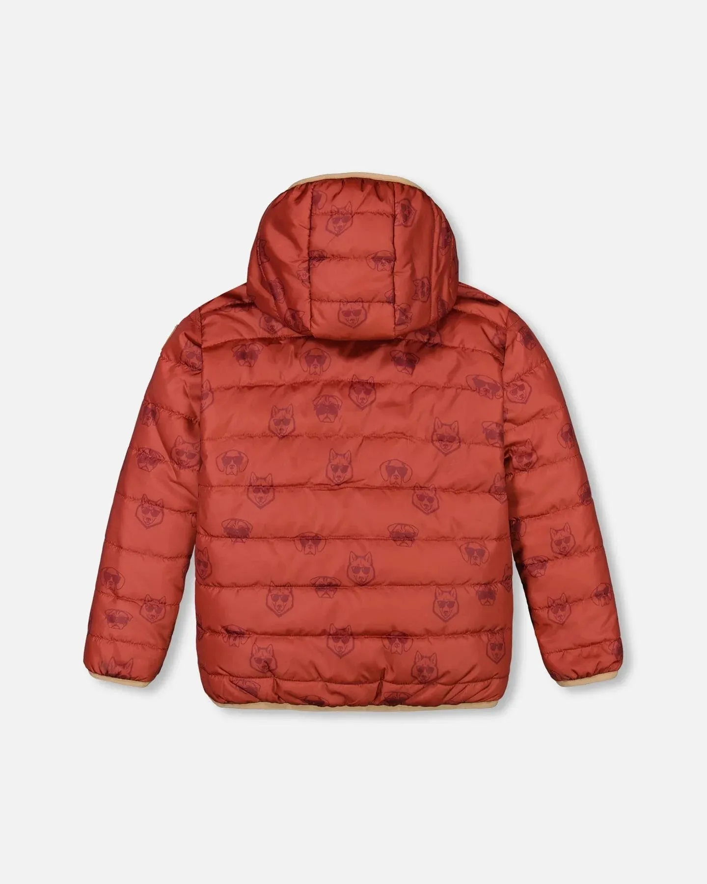 Deux Par Deux Boys Quilted Jacket  F30W57  Dogs Red *