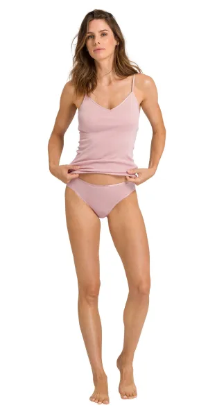 Hanro Cotton Seamless Padded Cami in Pale Pink