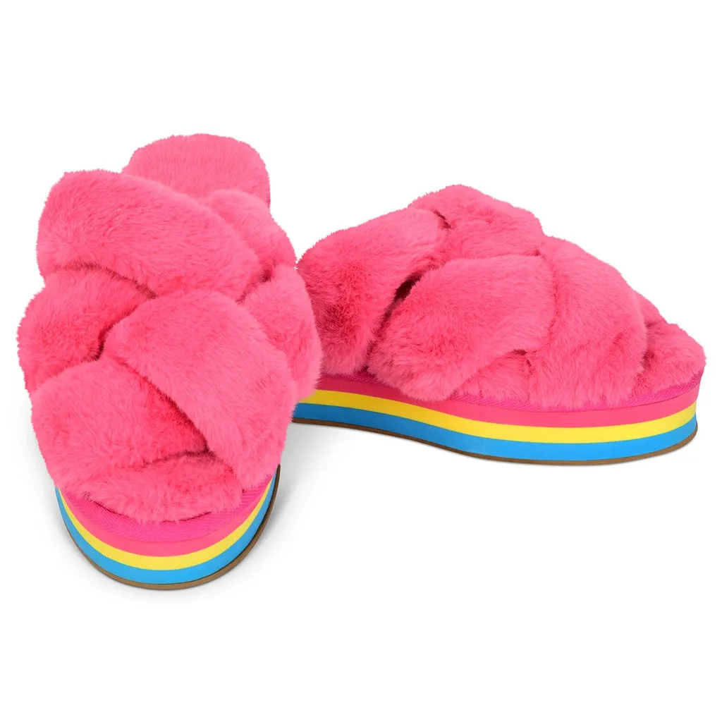 Iscream Furry Platform Slipper