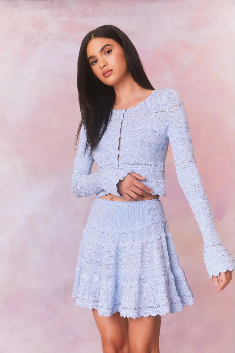 Media Pointelle Scallop Cardigan-MORNING TIDE
