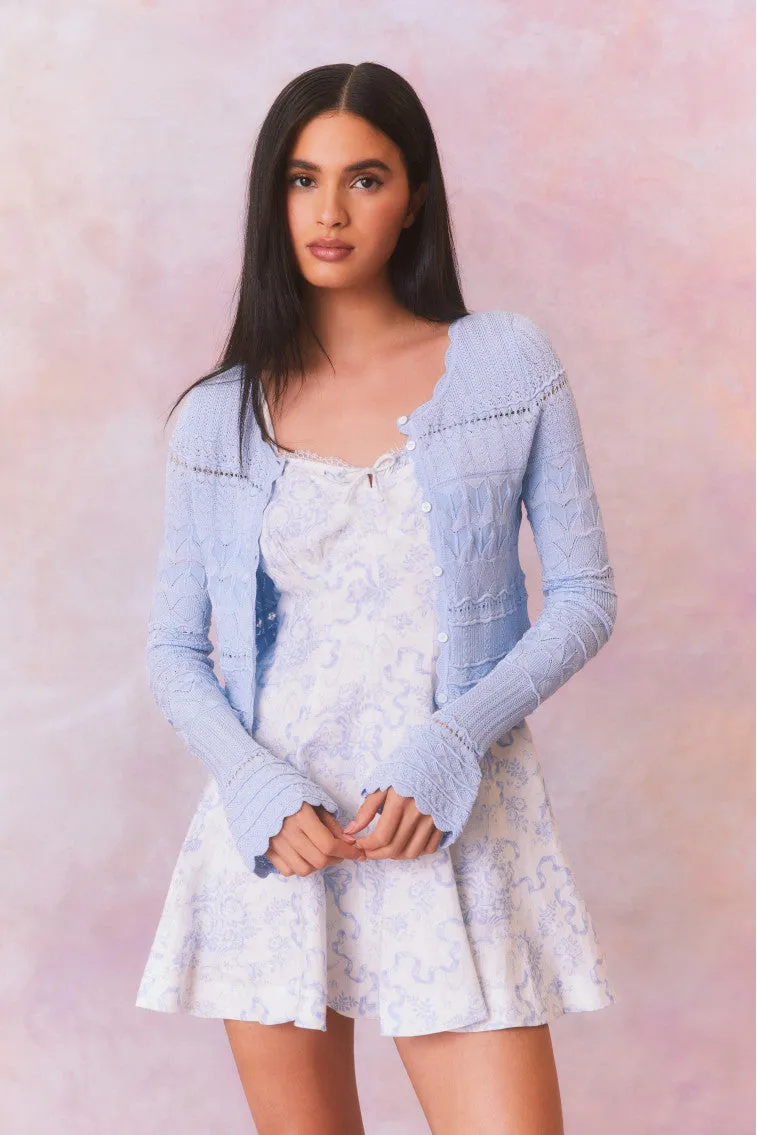 Media Pointelle Scallop Cardigan-MORNING TIDE