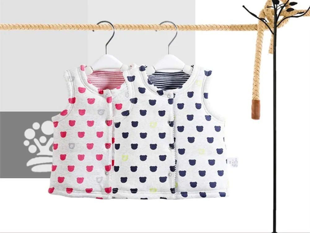 Monvecle Unisex Baby Cotton Warm Vests Infant to Toddler Padded Waistcoats