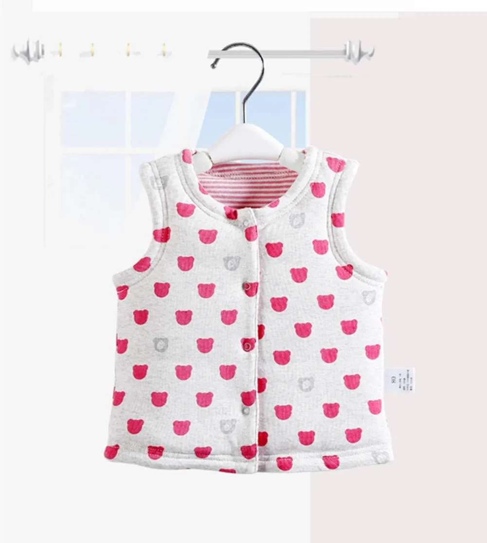 Monvecle Unisex Baby Cotton Warm Vests Infant to Toddler Padded Waistcoats