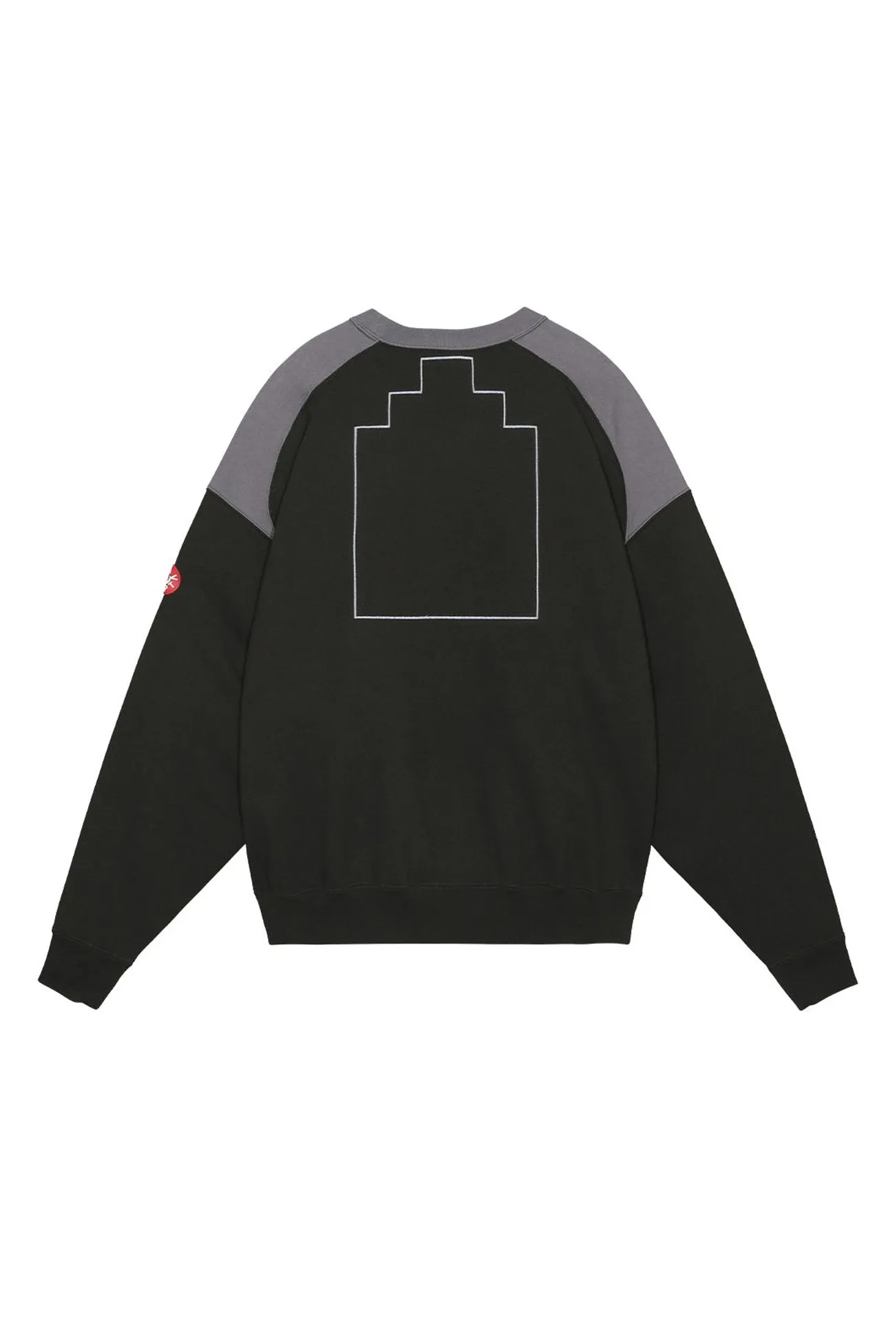 PANEL SHOULDER CREW NECK BLACK