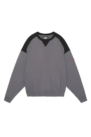 PANEL SHOULDER CREW NECK CHARCOAL