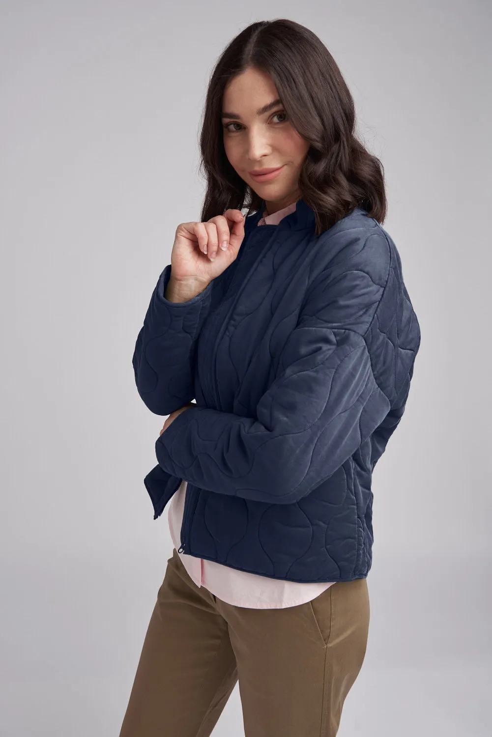 Quilted Jacket | Navy