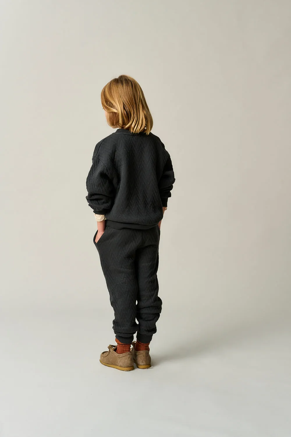 Quilted zigzag sweatshirt