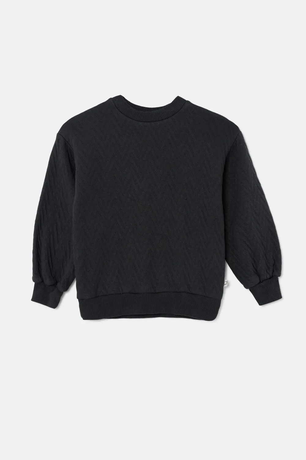 Quilted zigzag sweatshirt