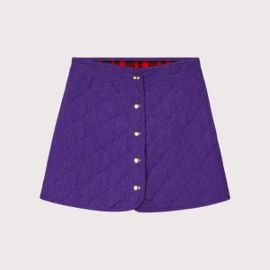 Reversible Quilted Mini Skirt Maasai