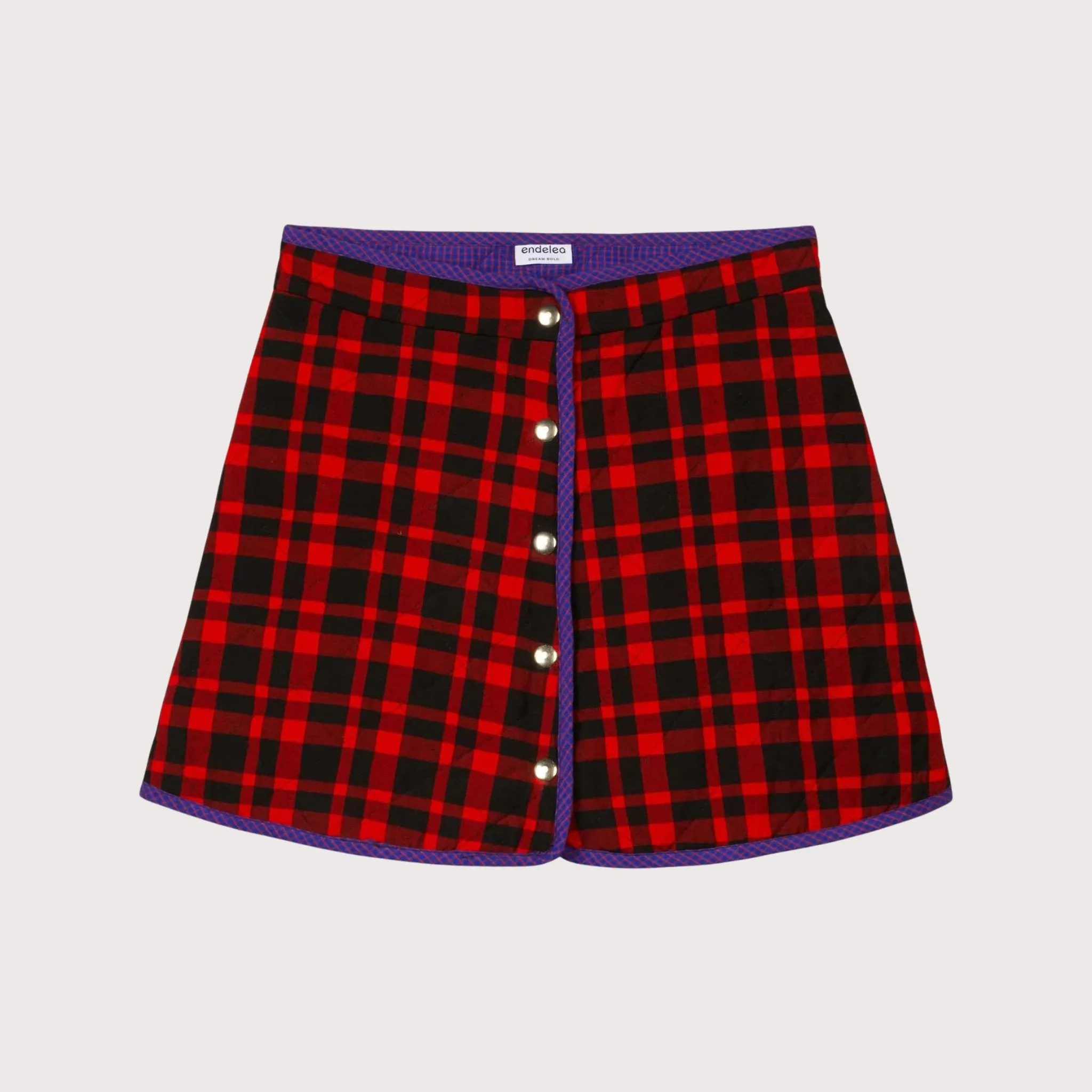 Reversible Quilted Mini Skirt Maasai