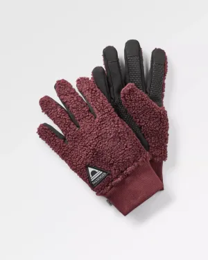 Snowfall 2.0 Recycled Sherpa Gloves - Wine