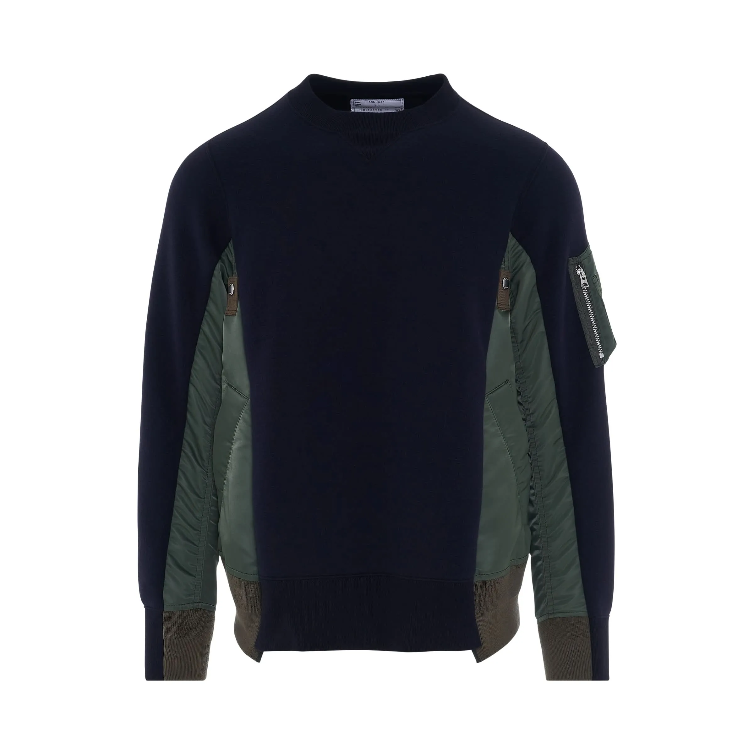 Sponge Sweat & MA-1 Pullover in Navy/Khaki