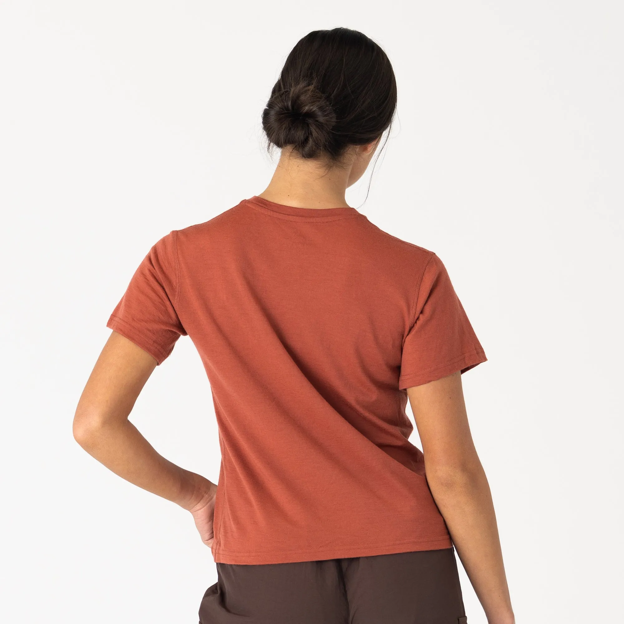 Womens Merino T-Shirt Light Tannin