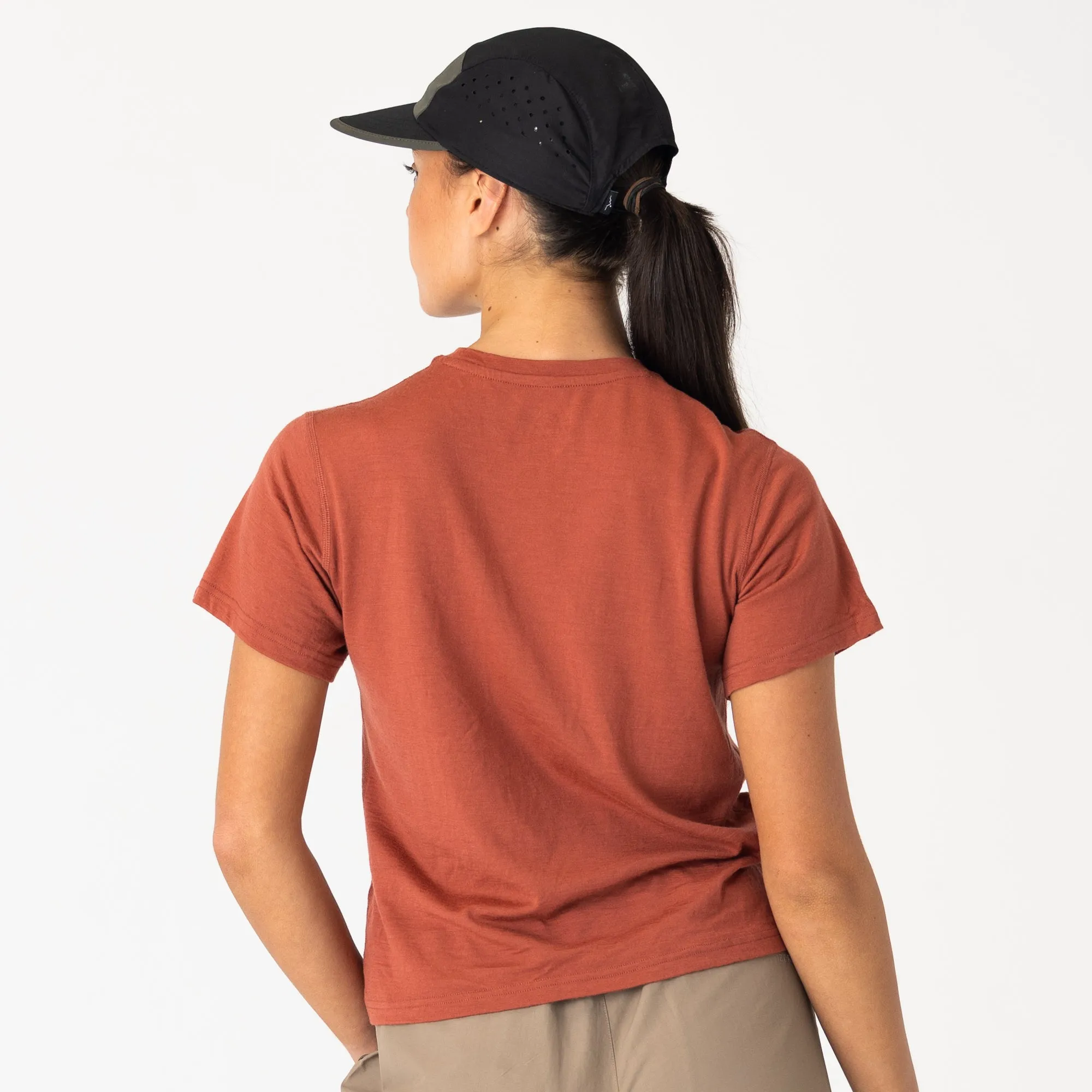 Womens Merino T-Shirt Light Tannin