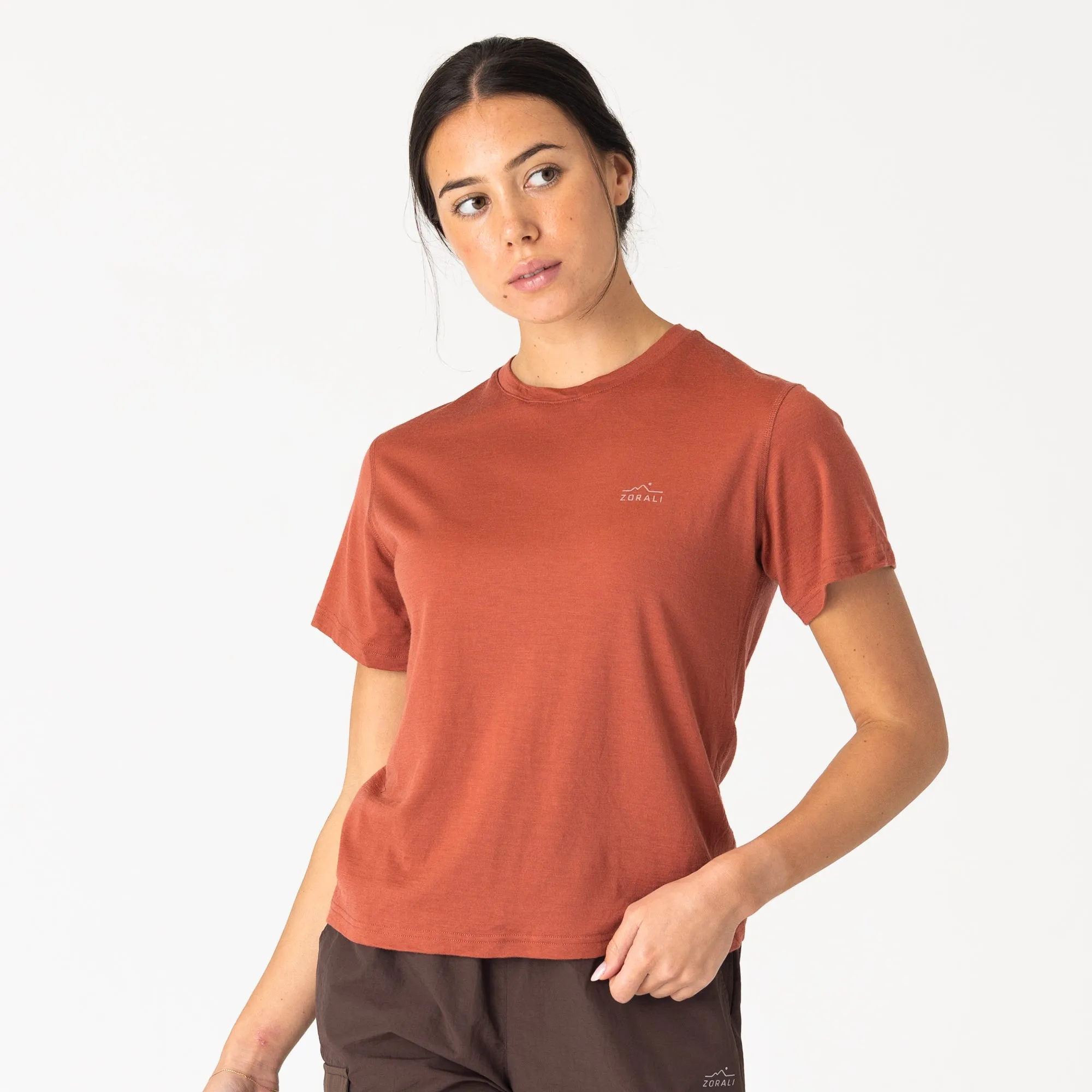 Womens Merino T-Shirt Light Tannin