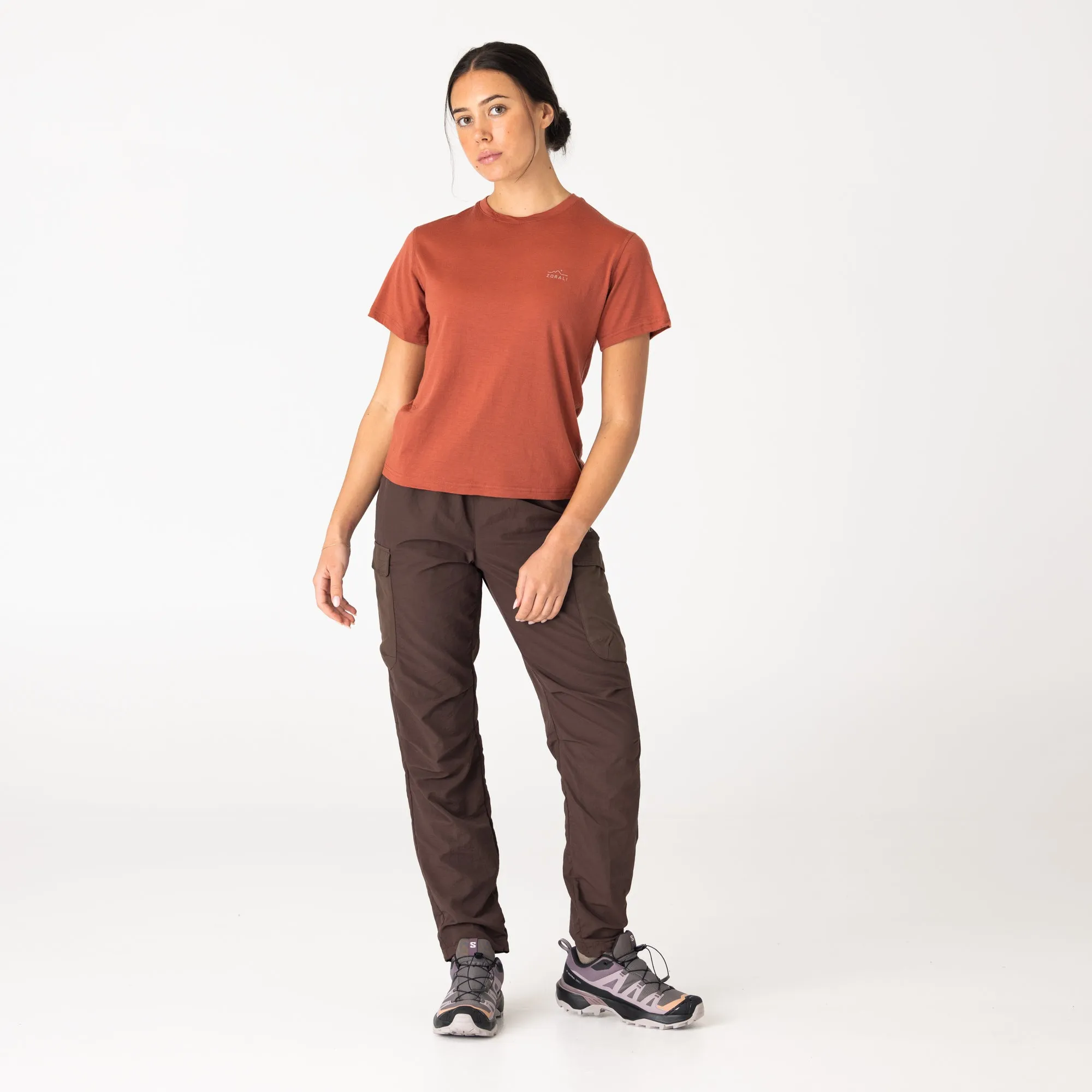 Womens Merino T-Shirt Light Tannin