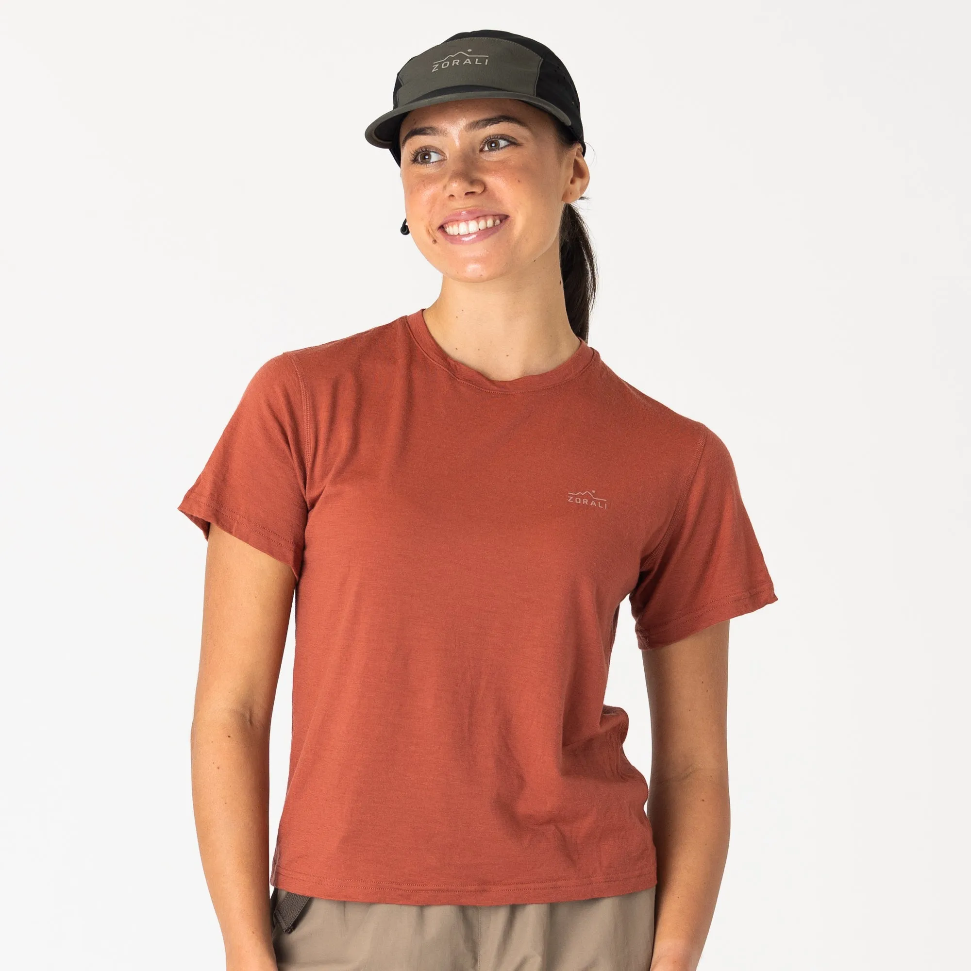 Womens Merino T-Shirt Light Tannin
