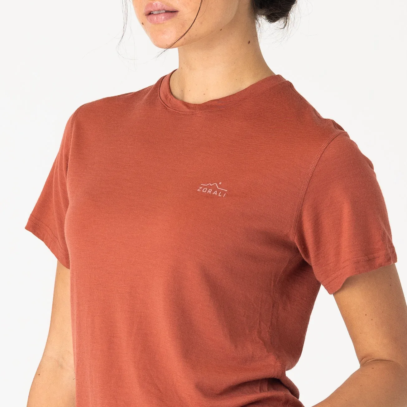 Womens Merino T-Shirt Light Tannin