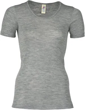 Women's Thermal Base Layer Top  Short Sleeve Moisture Wicking Merino Wool Silk Undershirt